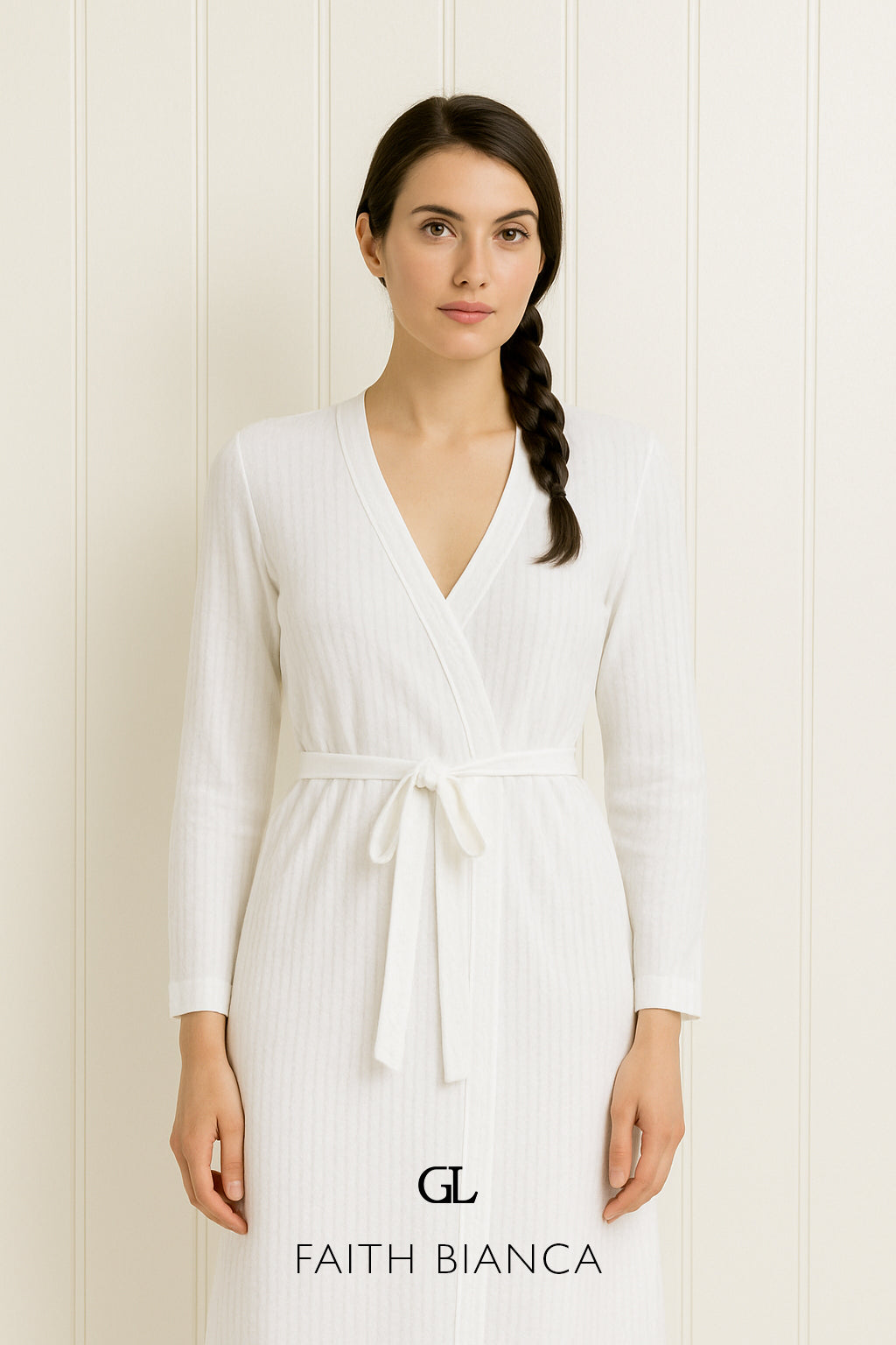 Vestiglia Con Effetto Costina- Faith Bianca