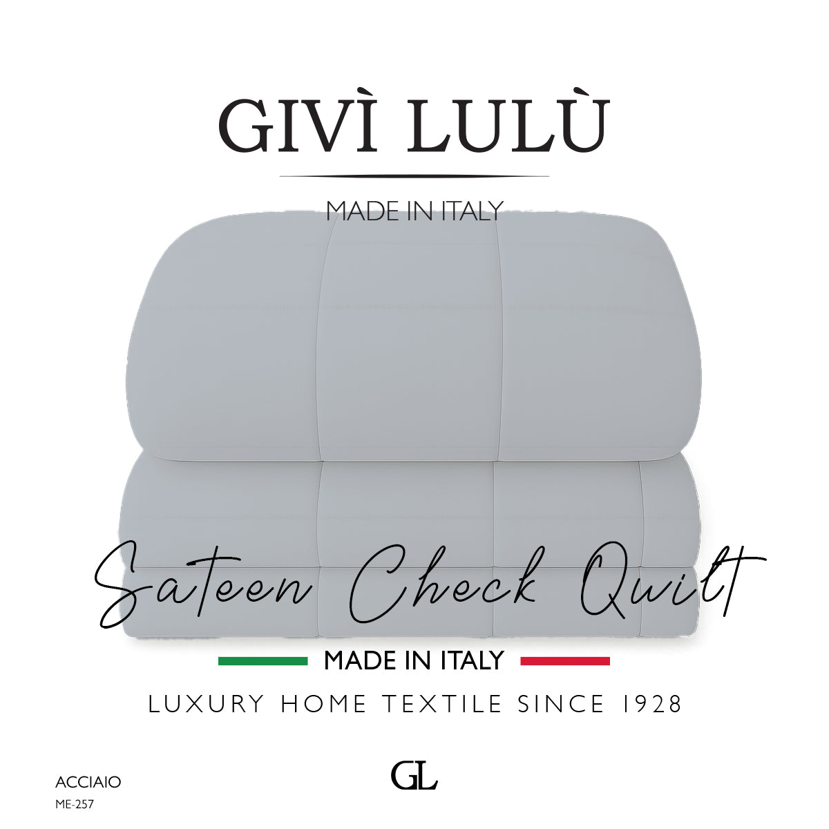 Check Quilt Winter - ACCIAIO