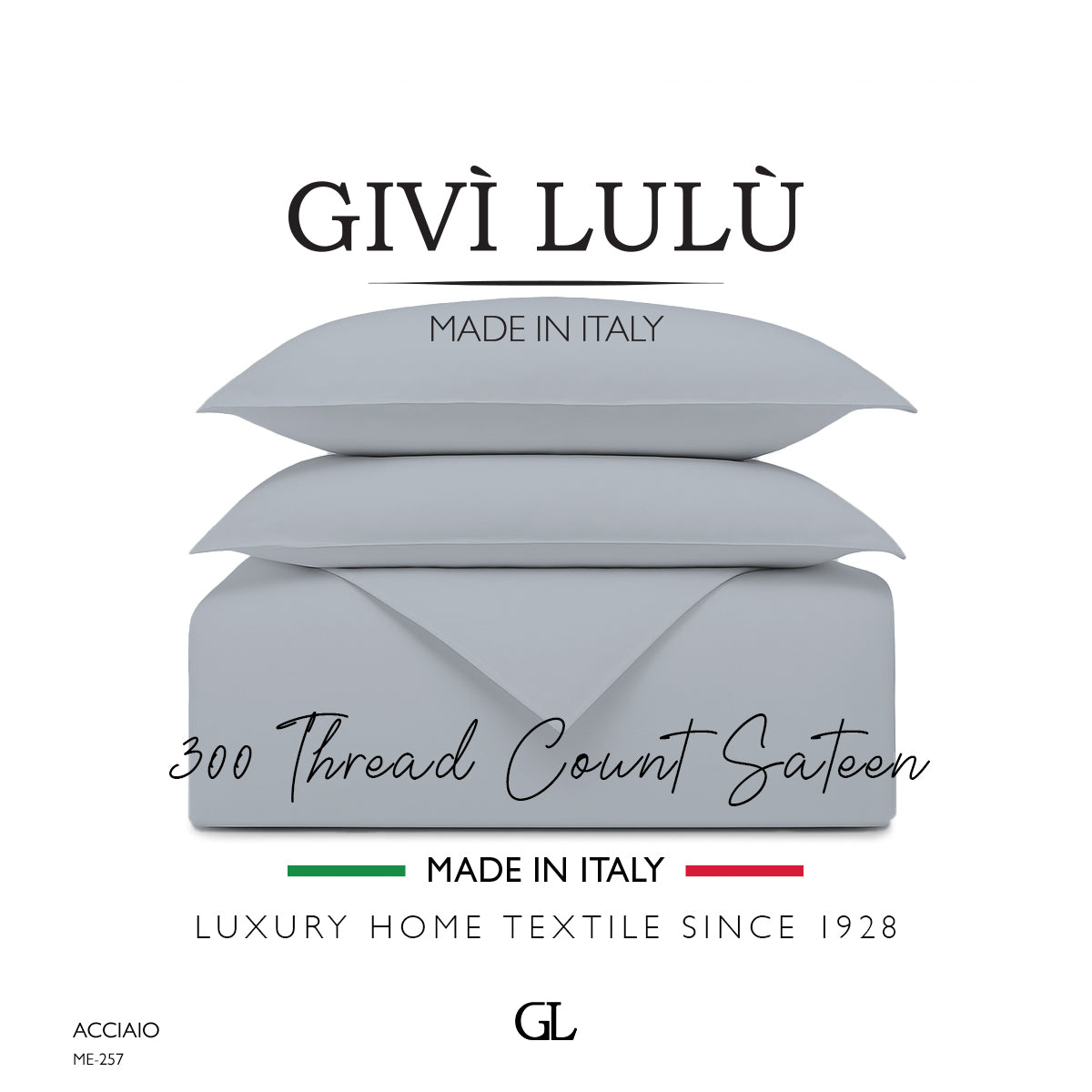 Solid 300 Thread Count - Acciaio