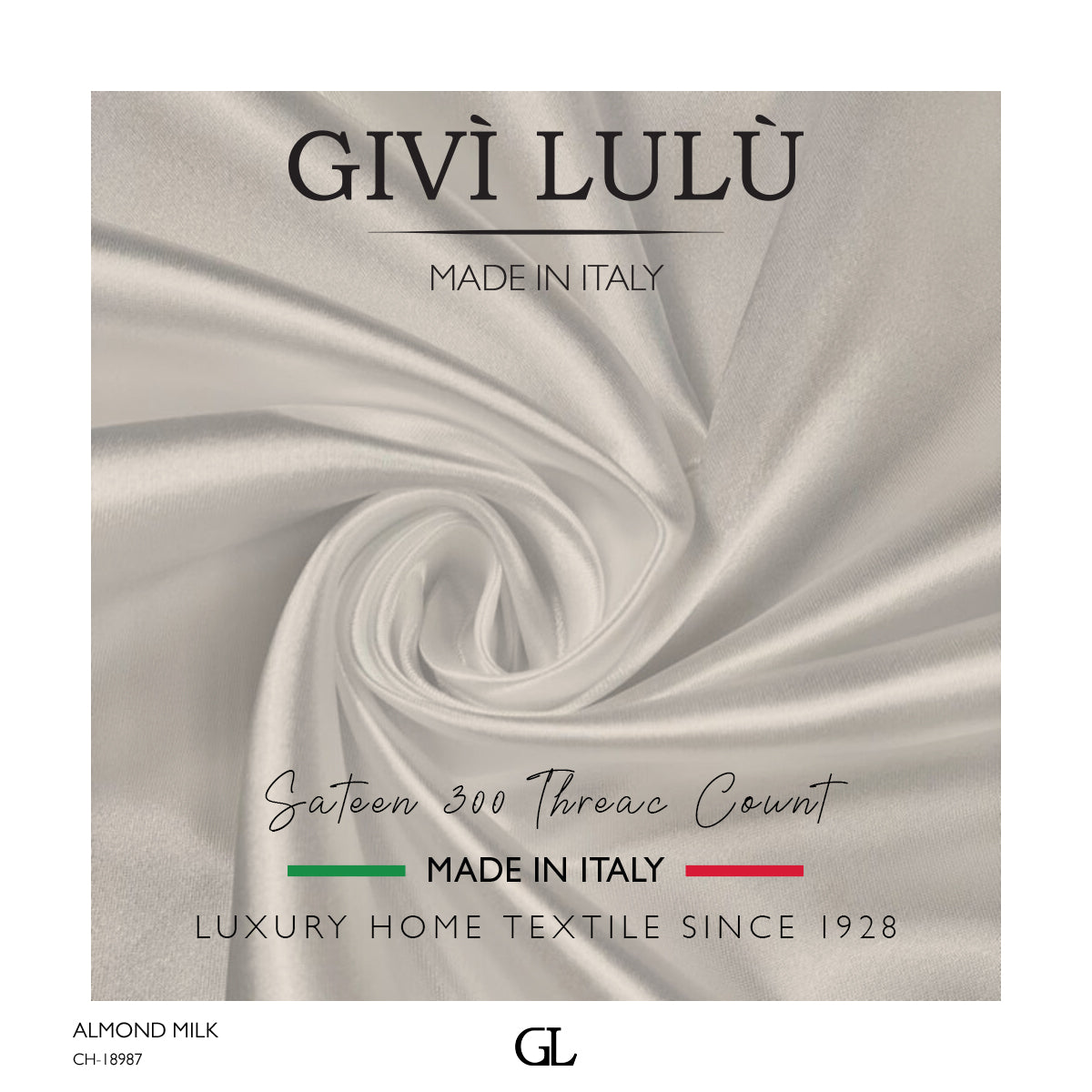 300 Thread Count Sateen Fabrics - ALMOND MILK