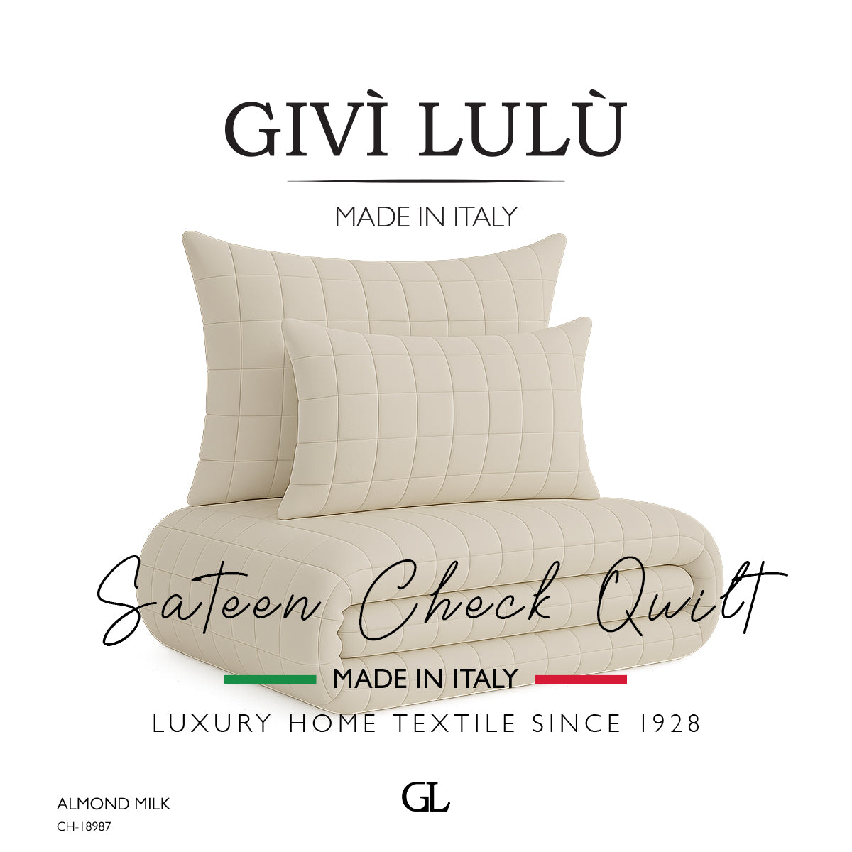 Check Quilt Mid Season - ALMOND MILK