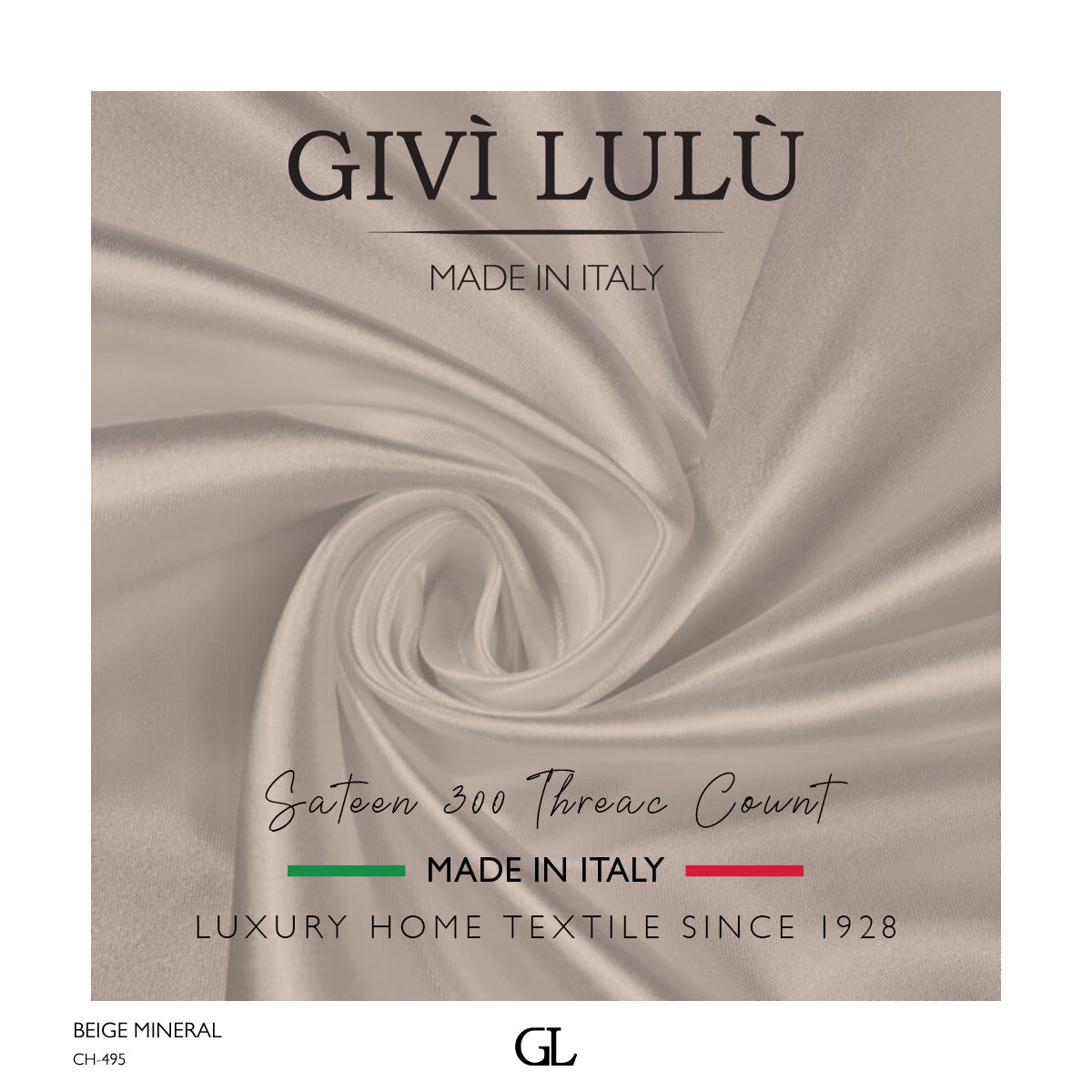 300 Thread Count Sateen Fabrics - BEIGE MINERAL