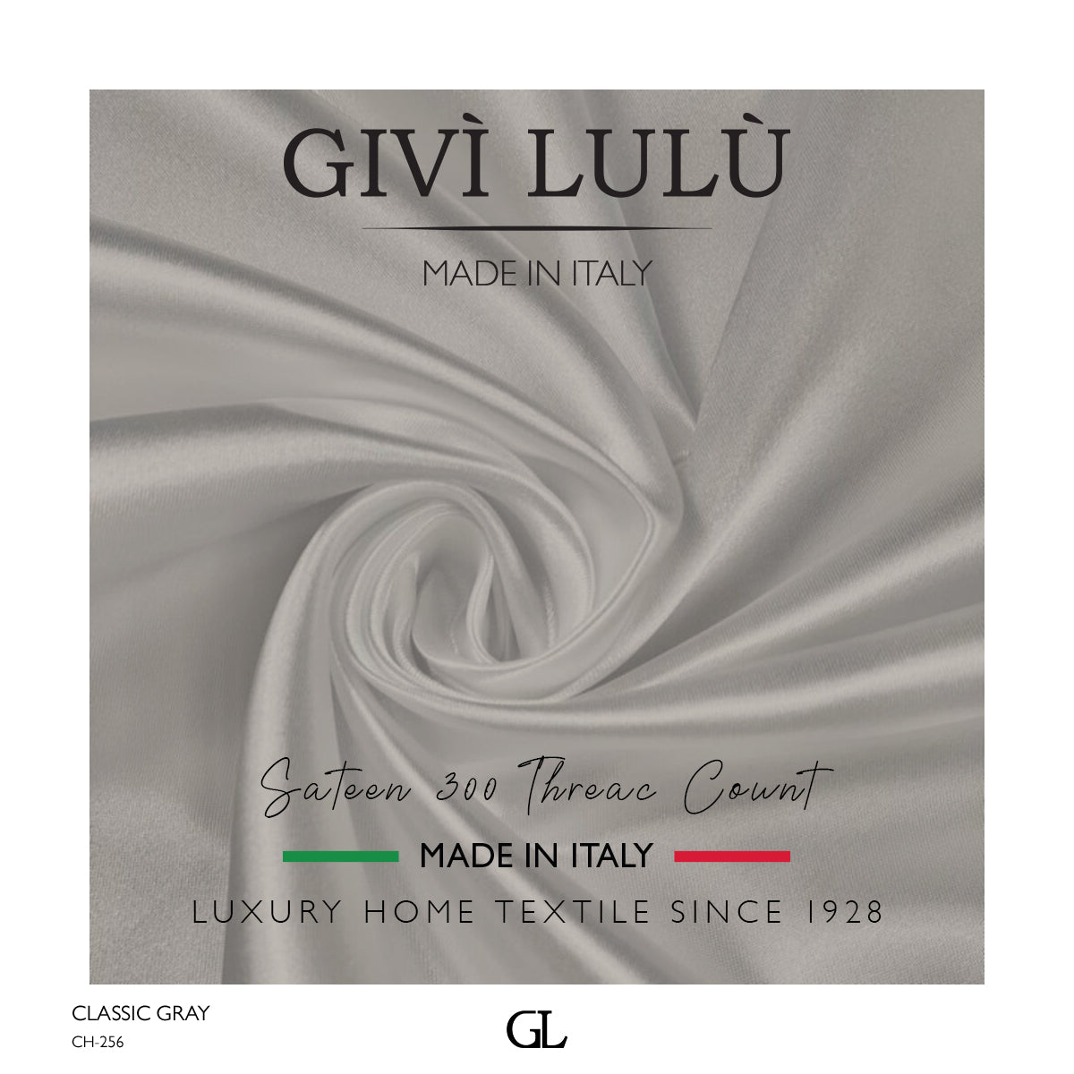 300 Thread Count Sateen Fabrics - CLASSIC GRAY