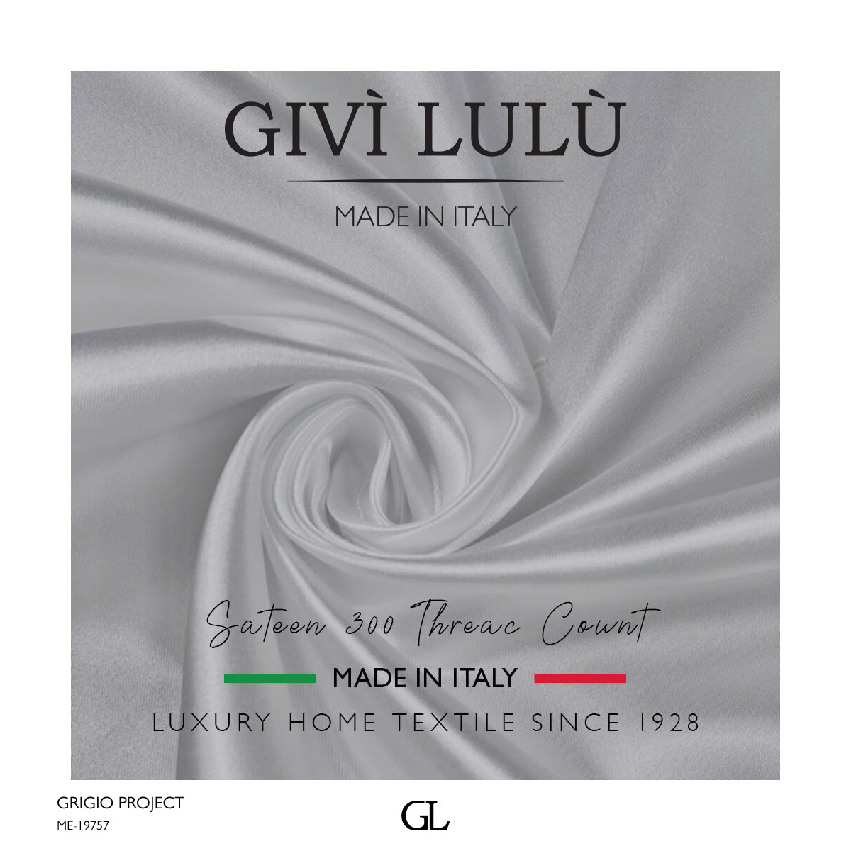 300 Thread Count Sateen Fabrics - GRIGIO PROJECT