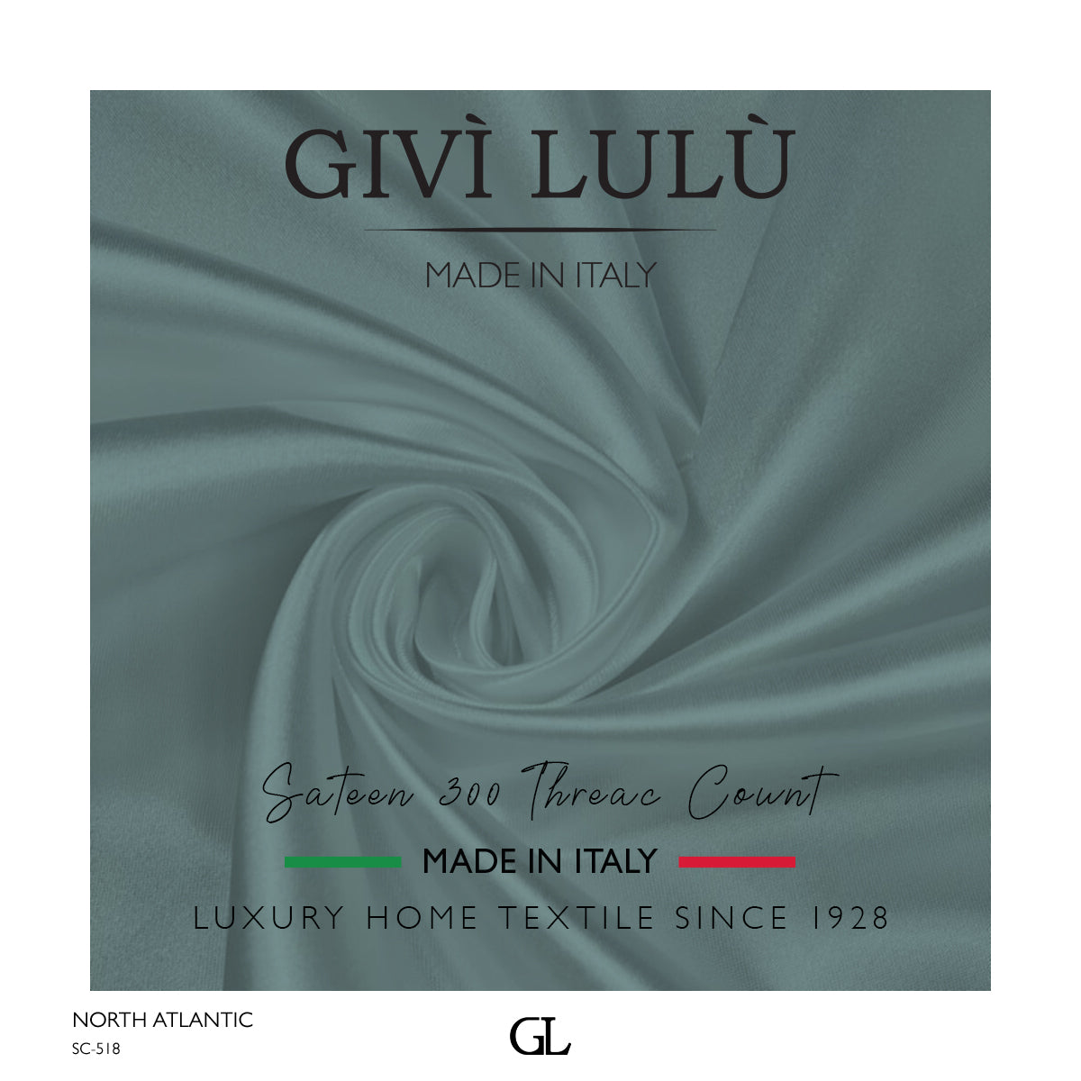 300 Thread Count Sateen Fabrics - NORTH ATLANTIC
