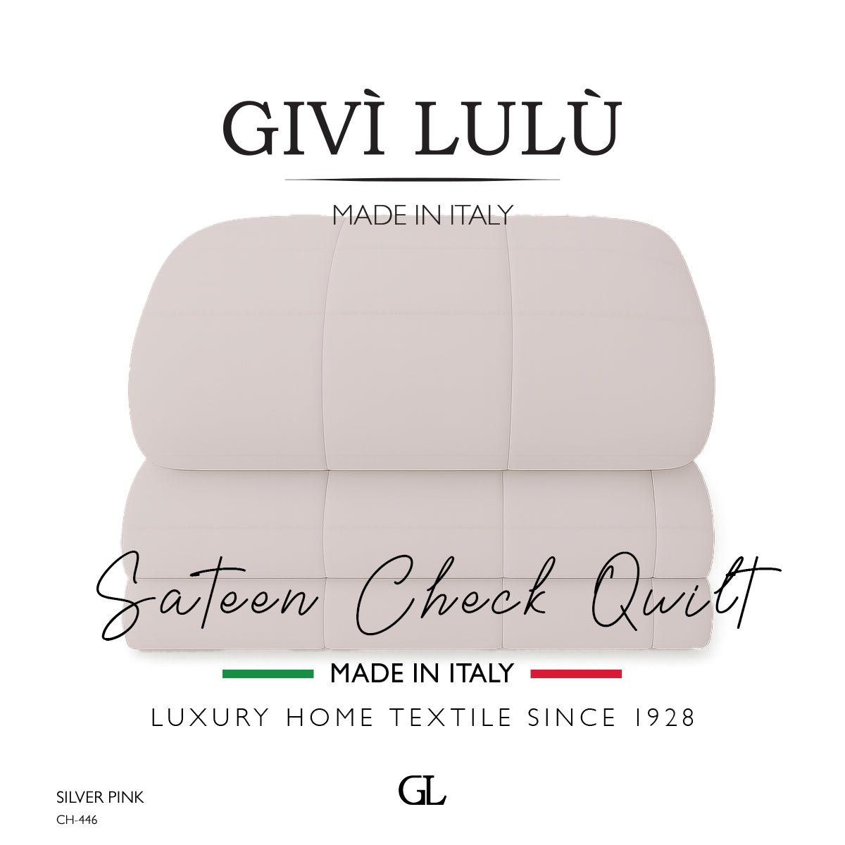 Check Quilt Winter - SILVER PINK