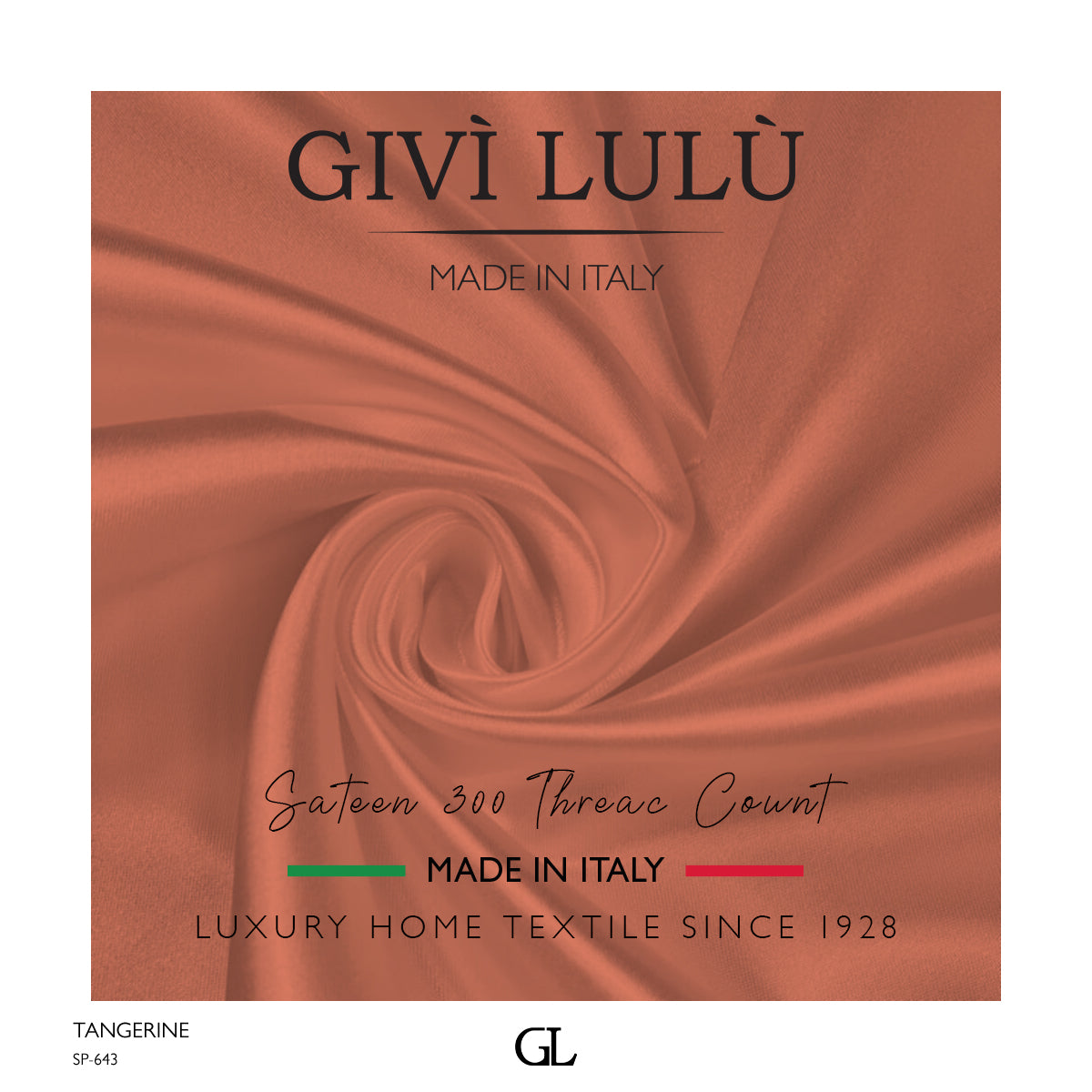 300 Thread Count Sateen Fabrics - TANGERINE