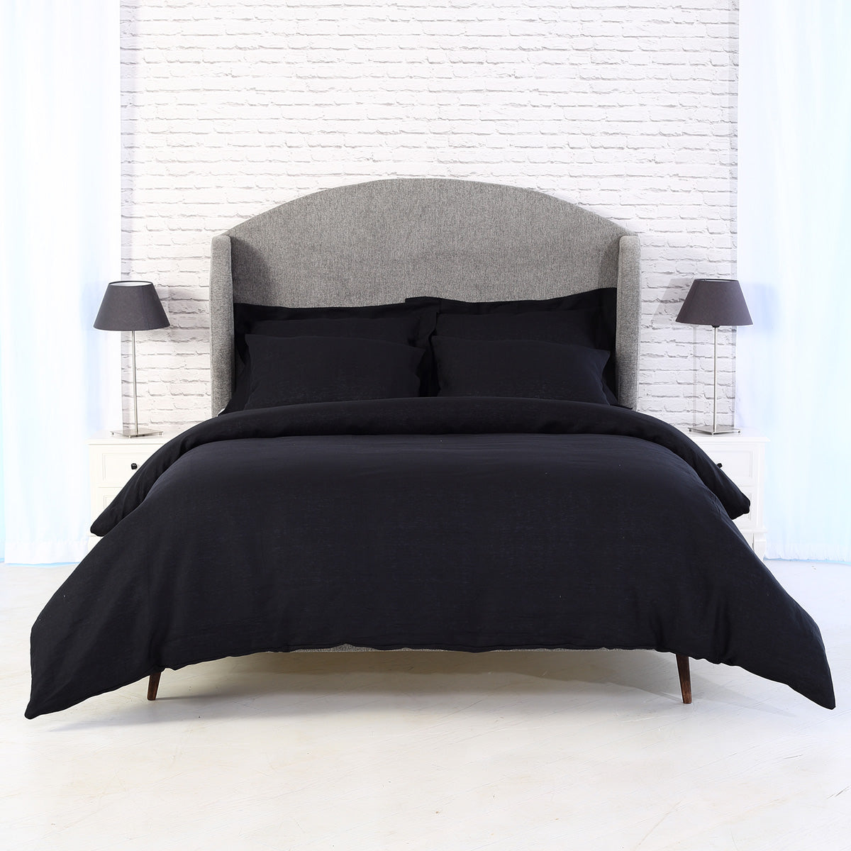 100% Linen Black