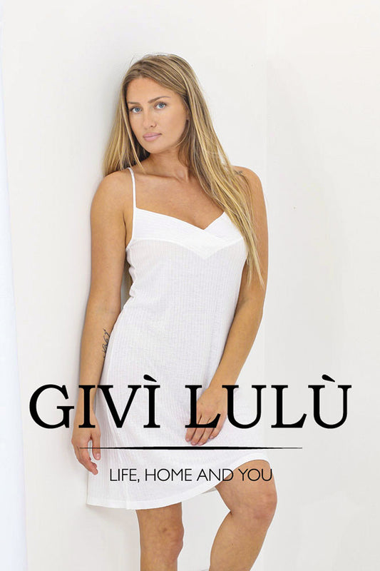 Camicia Da Notte Con Effetto Costina - Elli Bianca