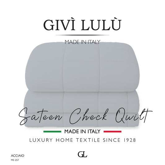 Check Quilt Winter - ACCIAIO