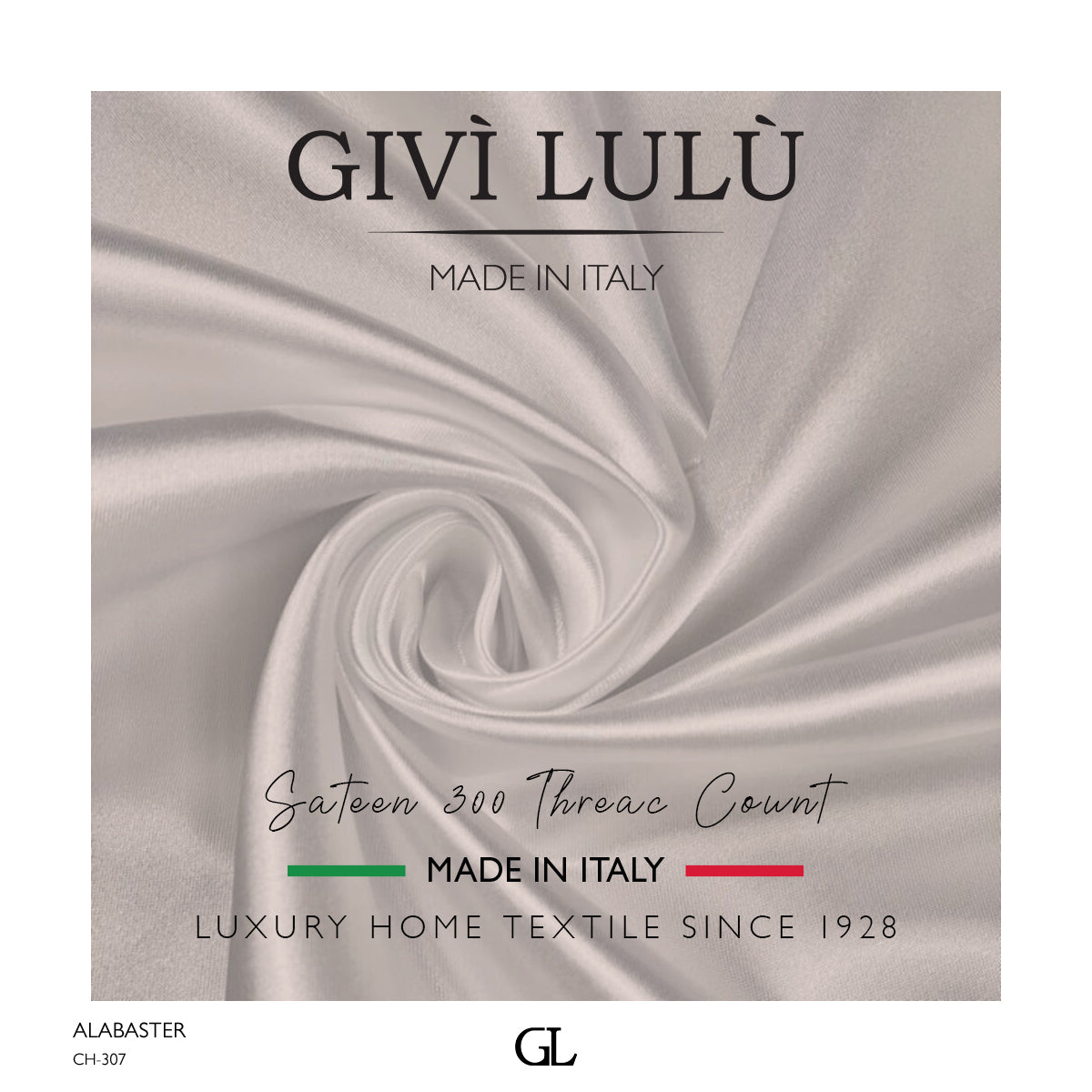 300 Thread Count Sateen Fabrics - Alabaster