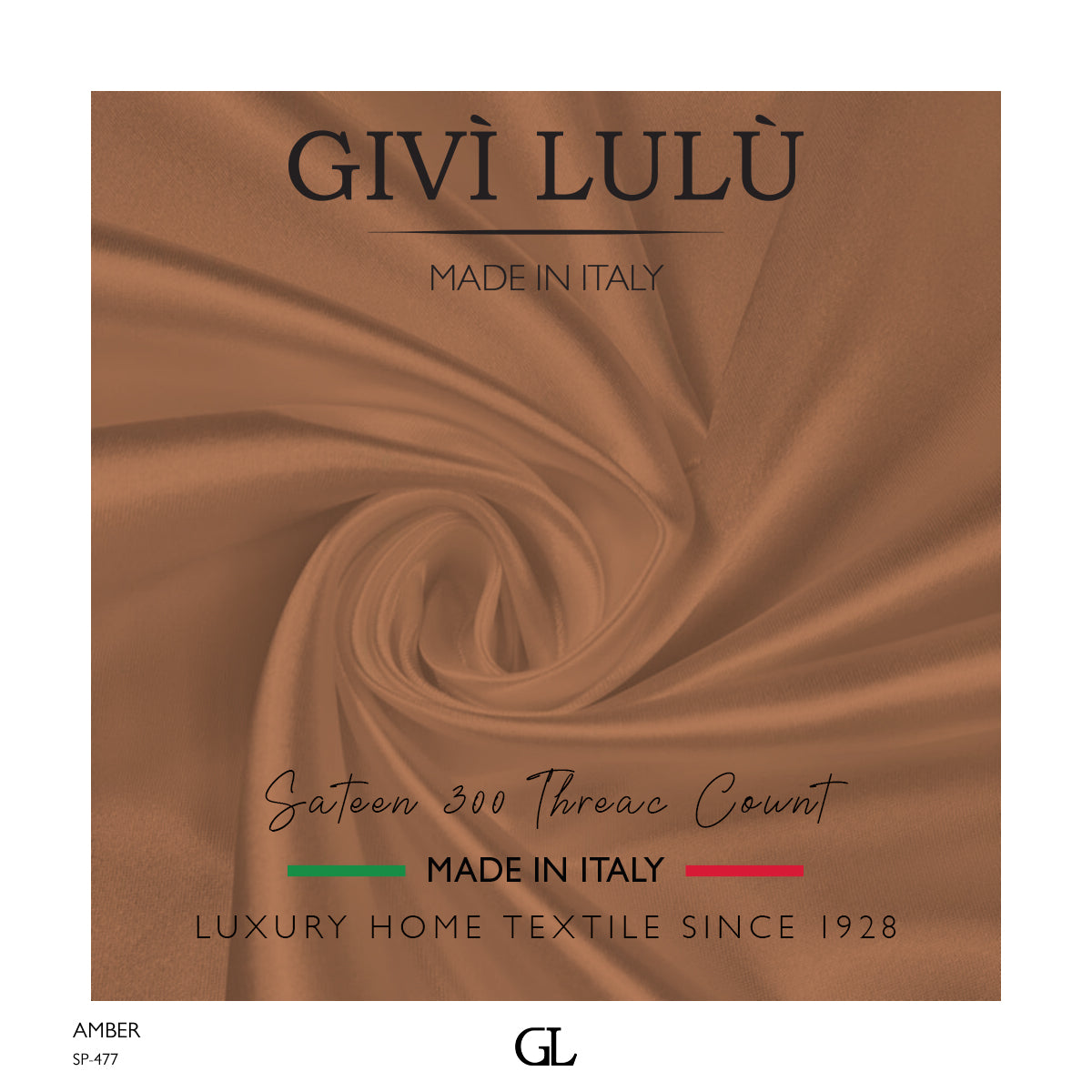 300 Thread Count Sateen Fabrics - AMBER