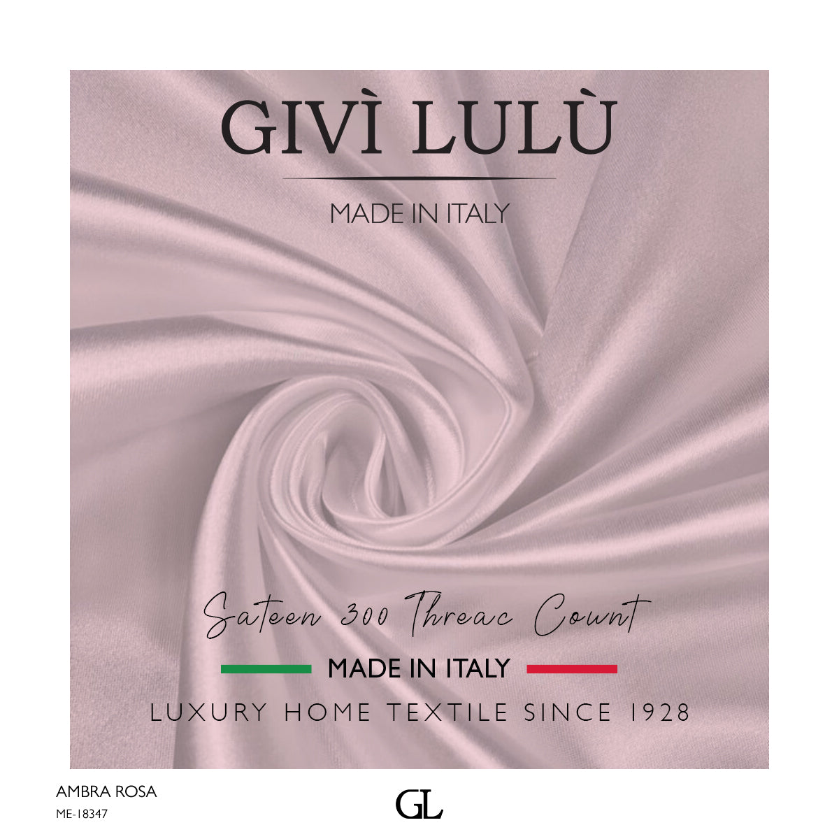 300 Thread Count Sateen Fabrics - ambra rosa