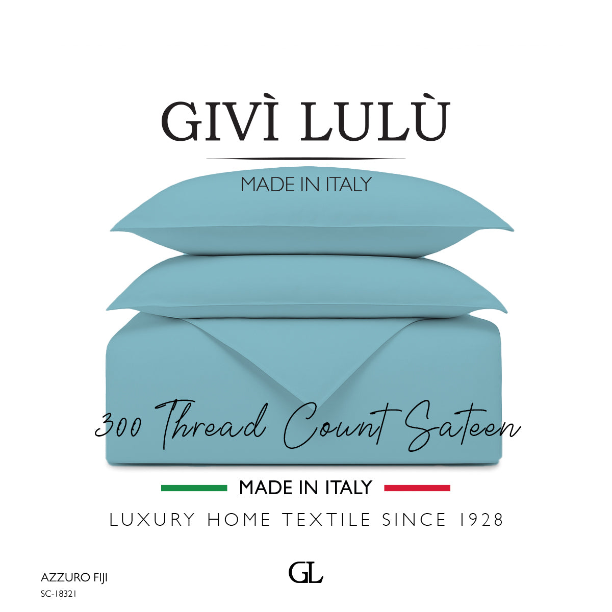 Solid 300 Thread Count - azzuro fiji
