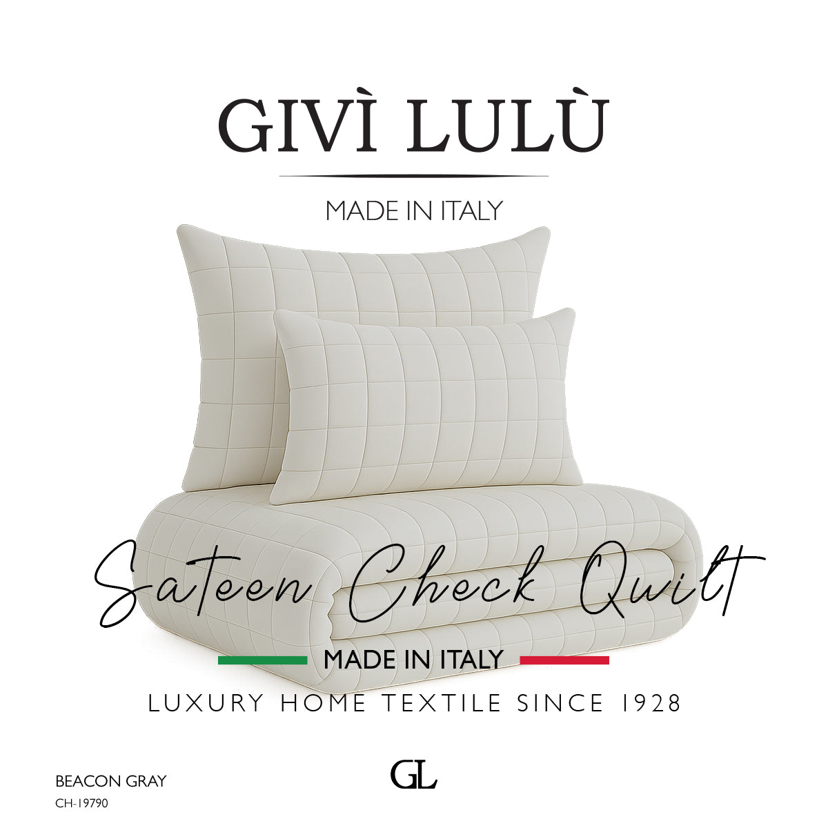Check Quilt Mid Season - BEACON GRAY
