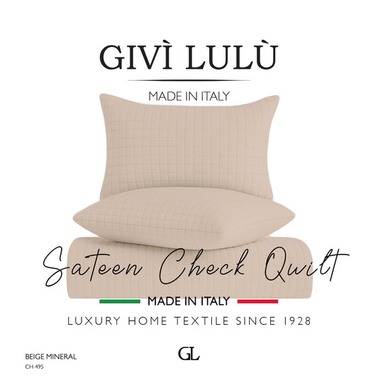 Check Quilt Summer - BEIGE MINERAL