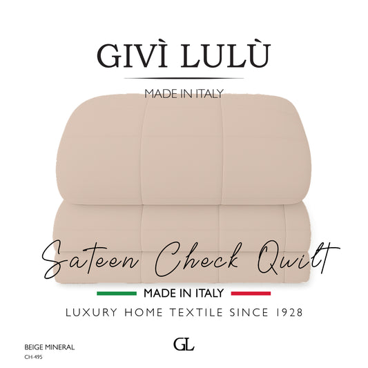 Check Quilt Winter - BEIGE MINERAL