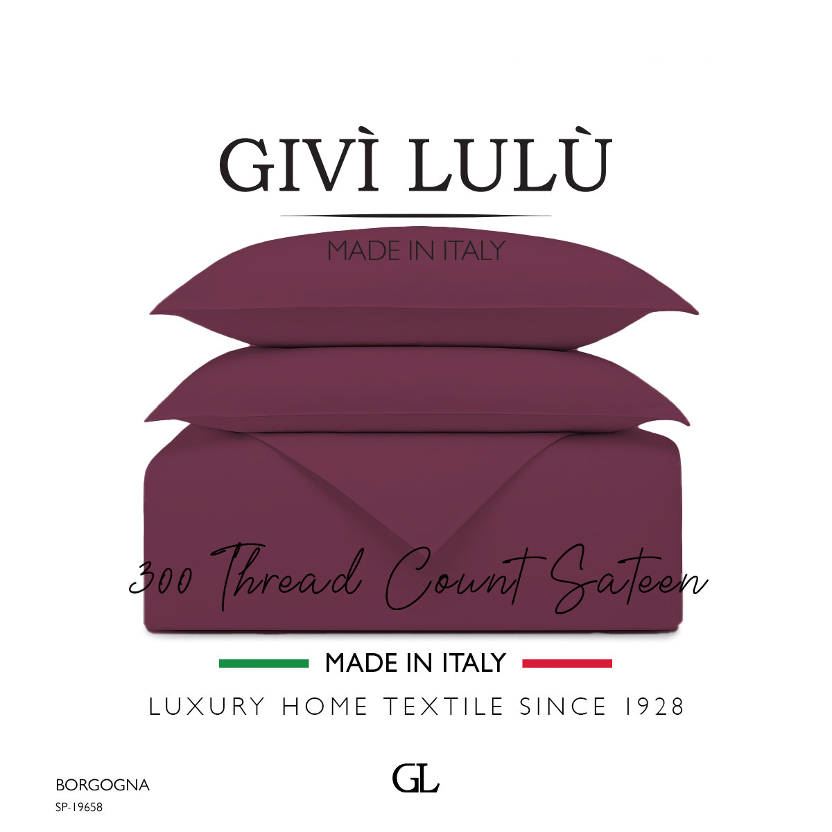 Solid 300 Thread Count - borgogna