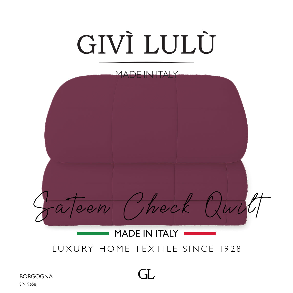 Check Quilt Winter - borgogna
