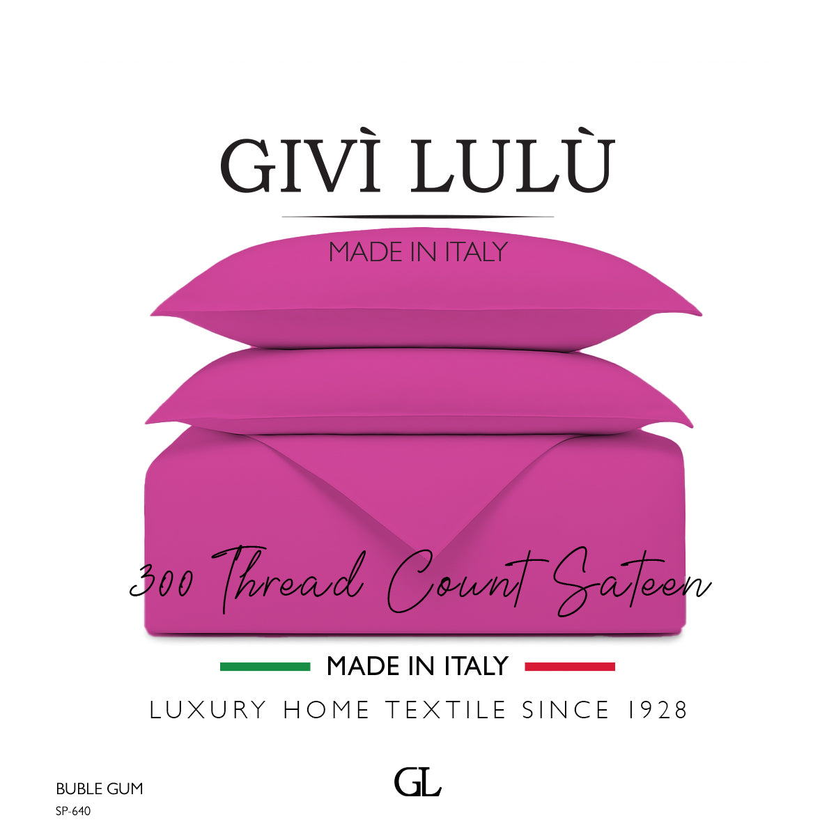 Solid 300 Thread Count - buble gum