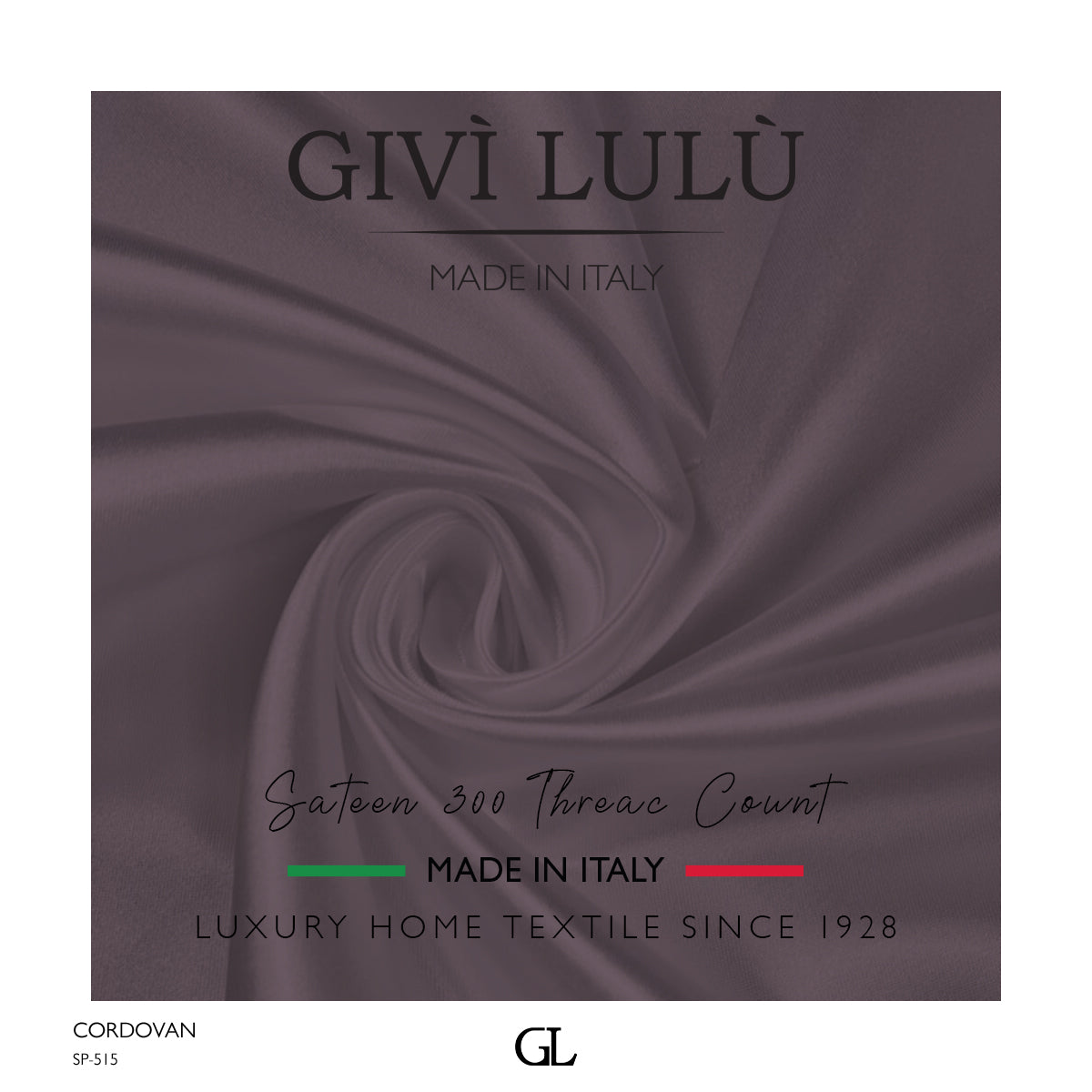 300 Thread Count Sateen Fabrics - CORDOVAN
