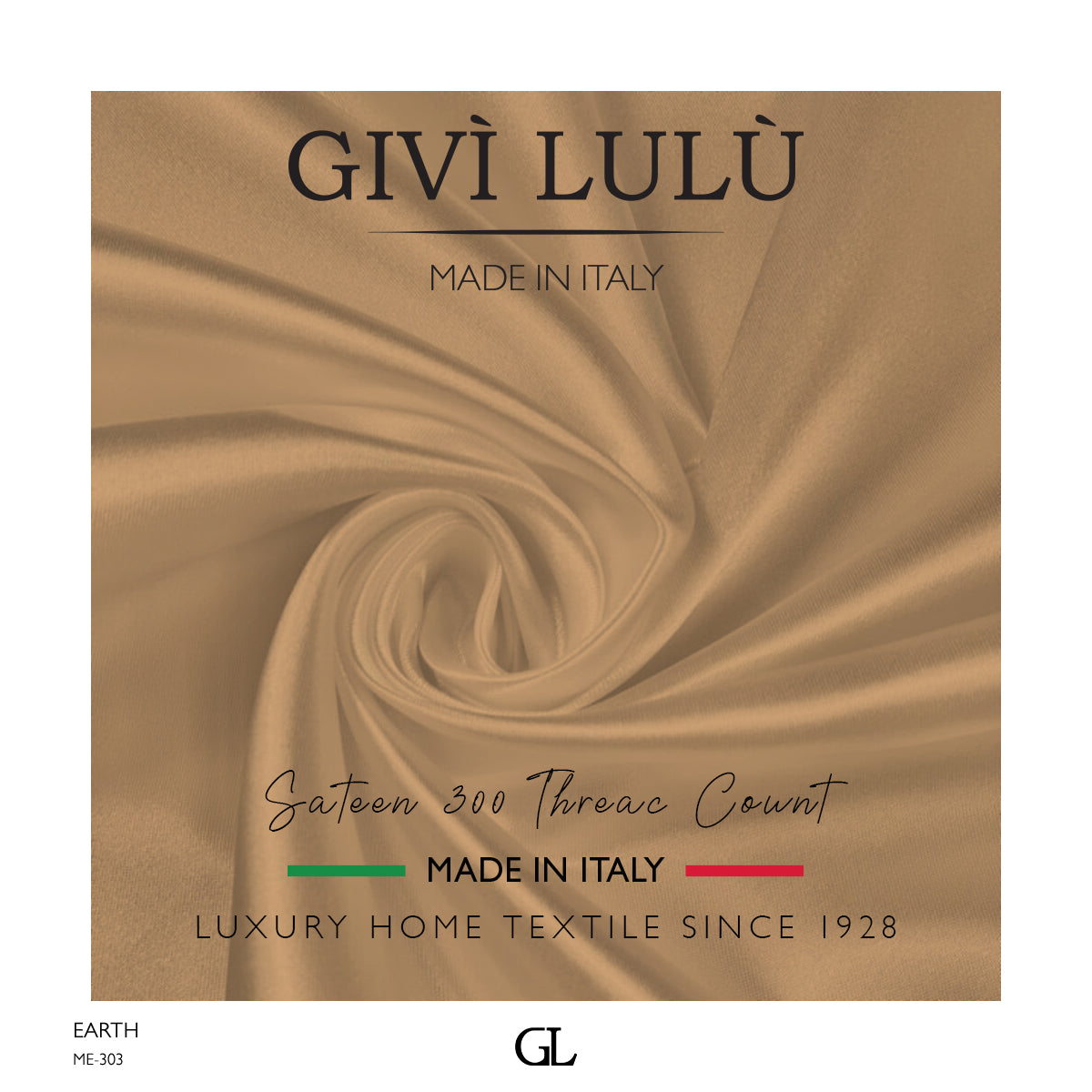 300 Thread Count Sateen Fabrics - EARTH