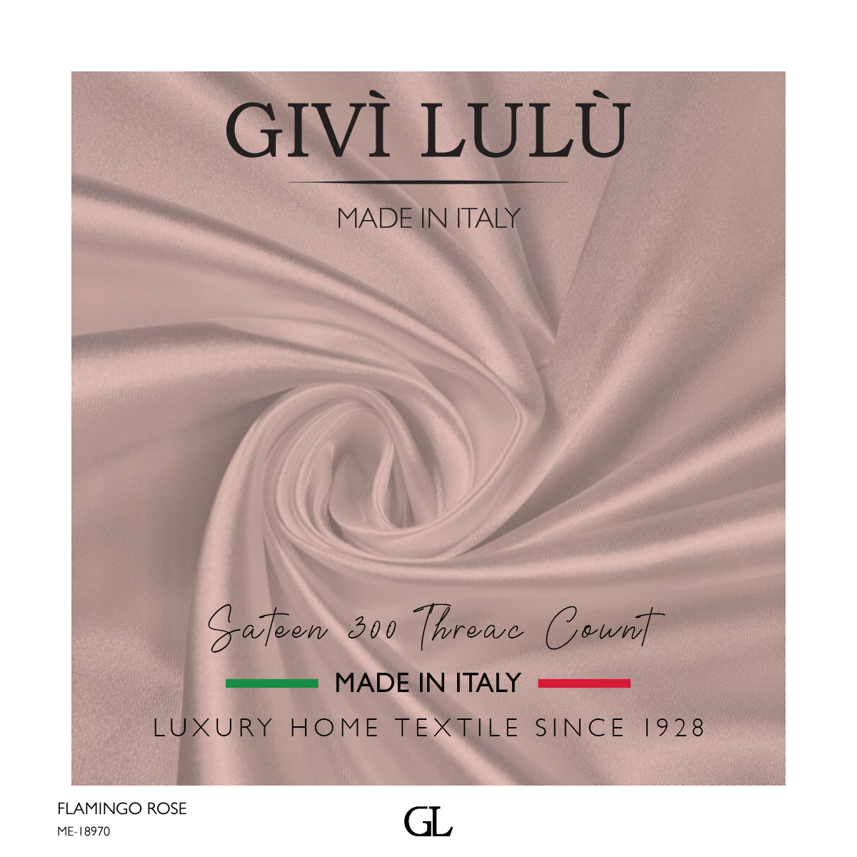 300 Thread Count Sateen Fabrics - FLAMINGO ROSE