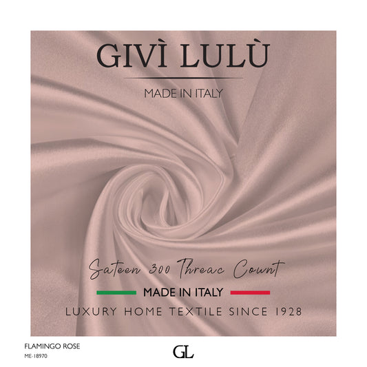300 Thread Count Sateen Fabrics - FLAMINGO ROSE