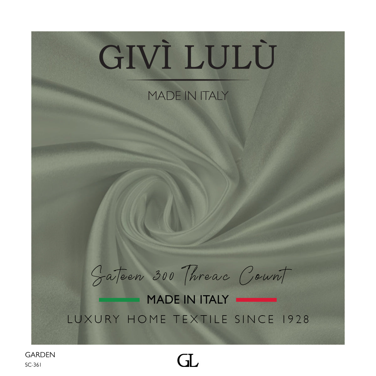 300 Thread Count Sateen Fabrics - GARDEN