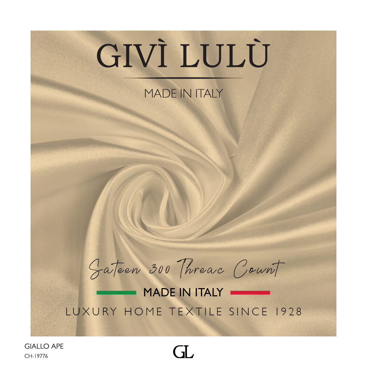 300 Thread Count Sateen Fabrics - GIALLO APE