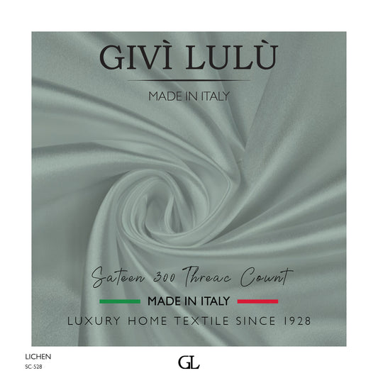 300 Thread Count Sateen Fabrics - LICHEN