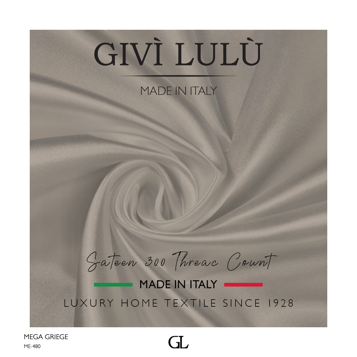 300 Thread Count Sateen Fabrics - mega griege