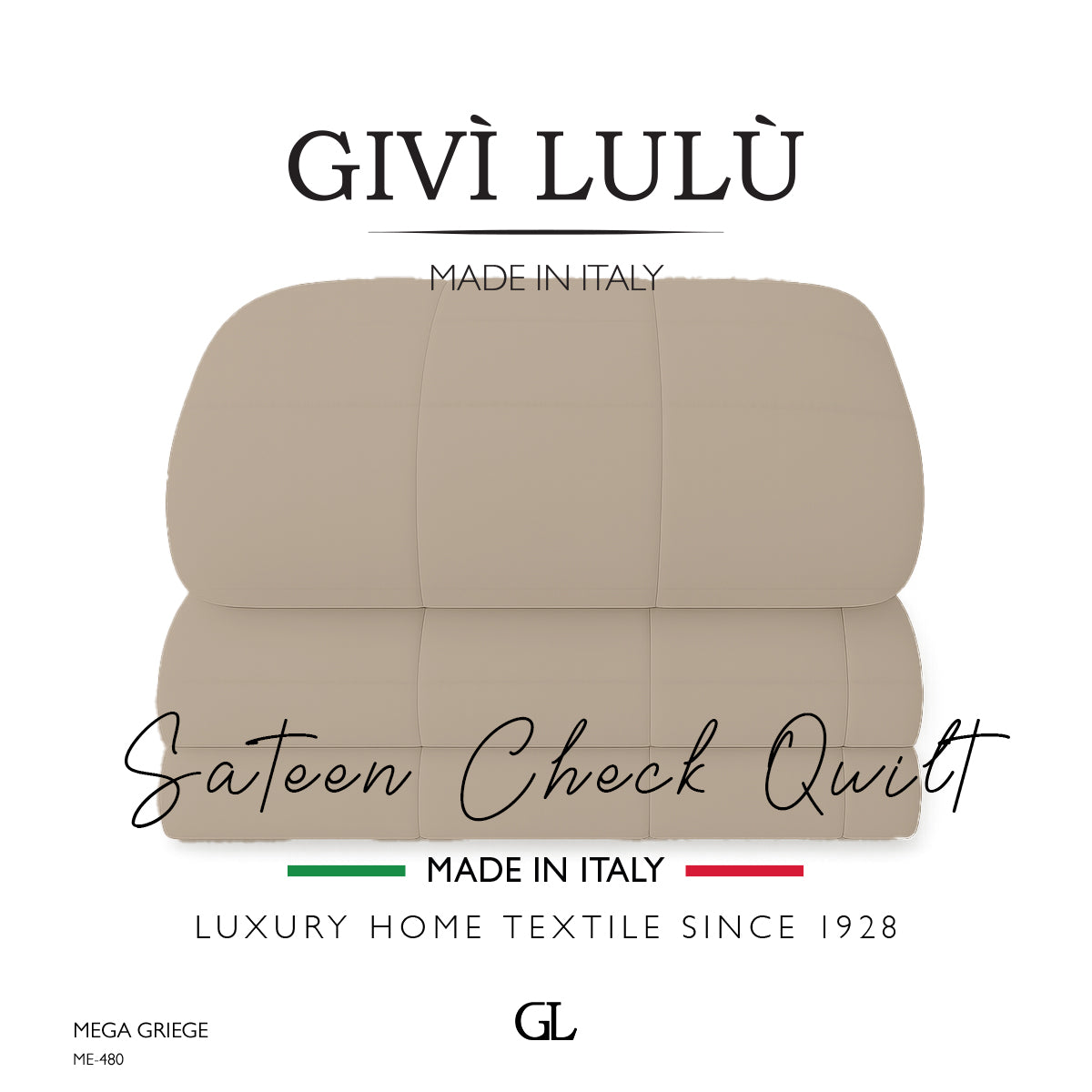 Check Quilt Winter - mega griege