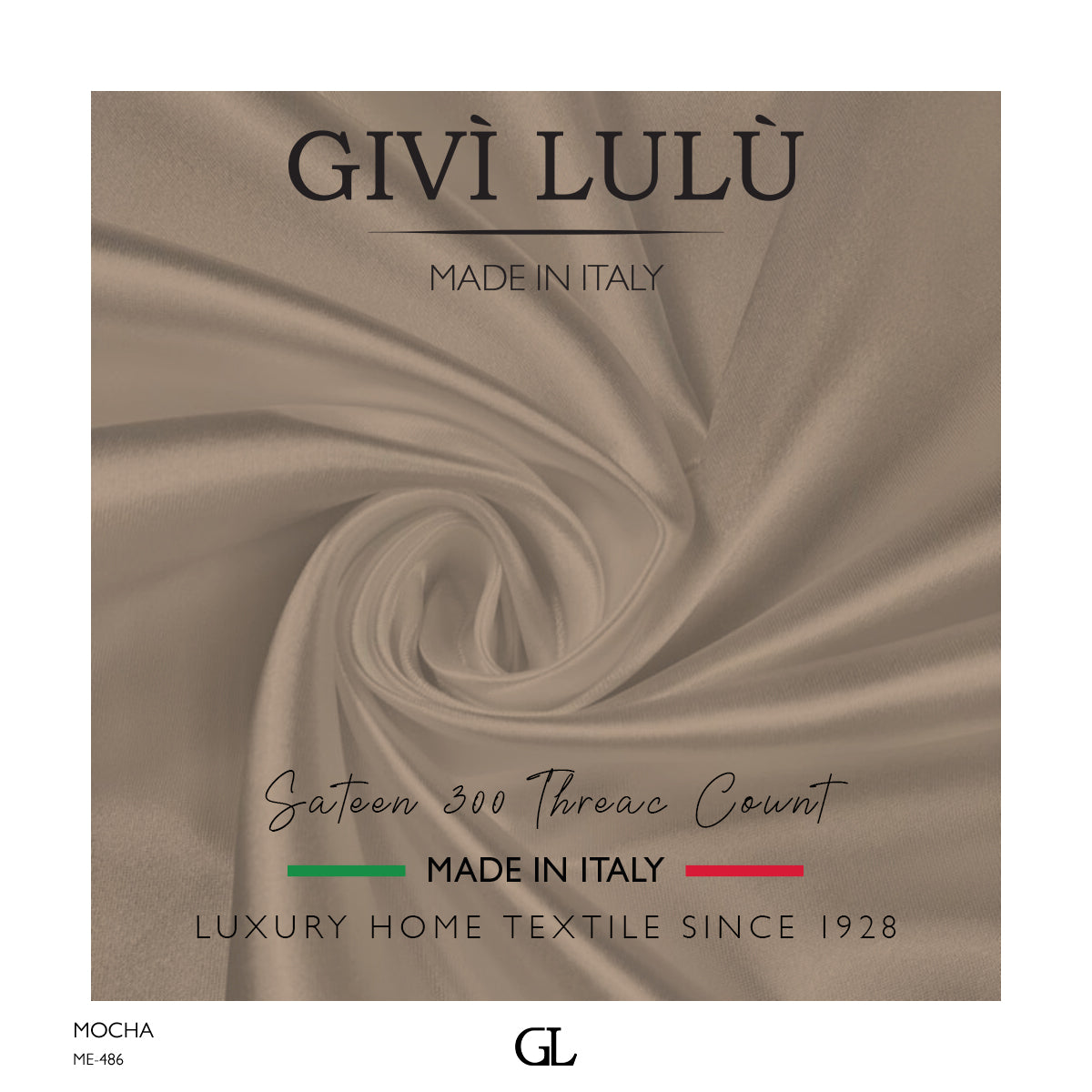 300 Thread Count Sateen Fabrics - MOCHA