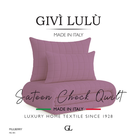 Check Quilt Mid Season - MULBERRY