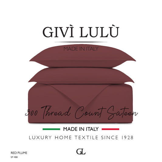 Solid 300 Thread Count - red plume