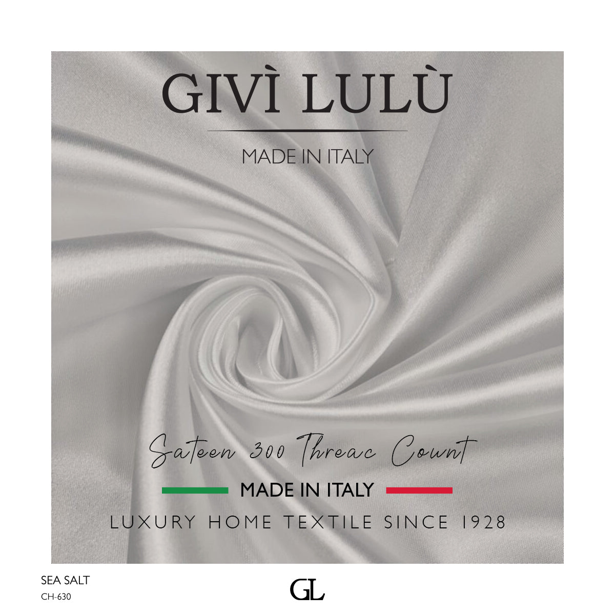 300 Thread Count Sateen Fabrics - SEA SALT