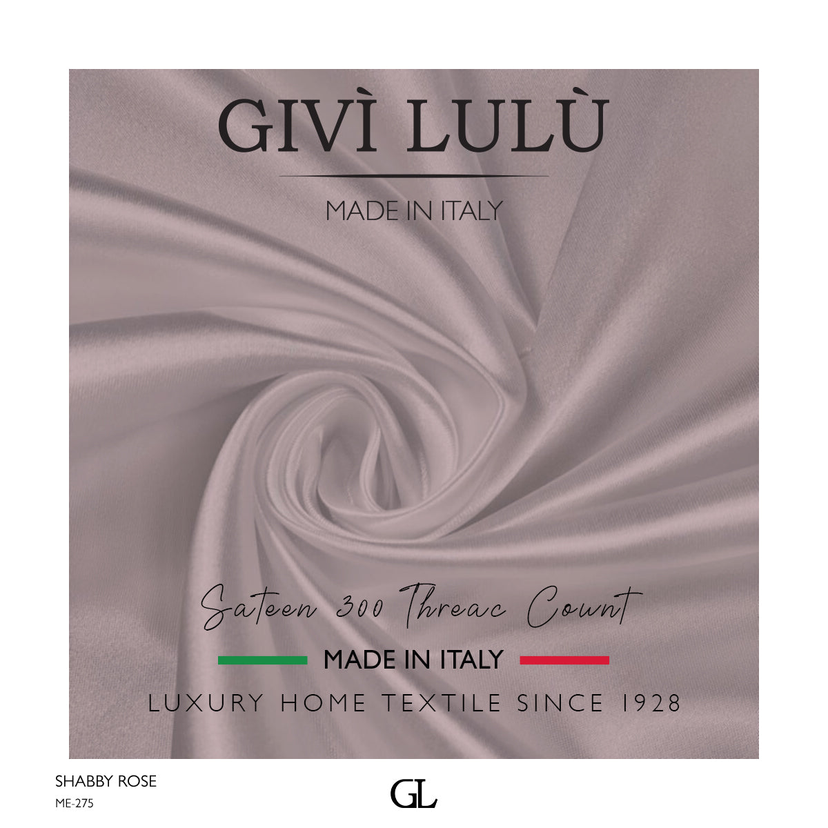 300 Thread Count Sateen Fabrics - SHABBY ROSE