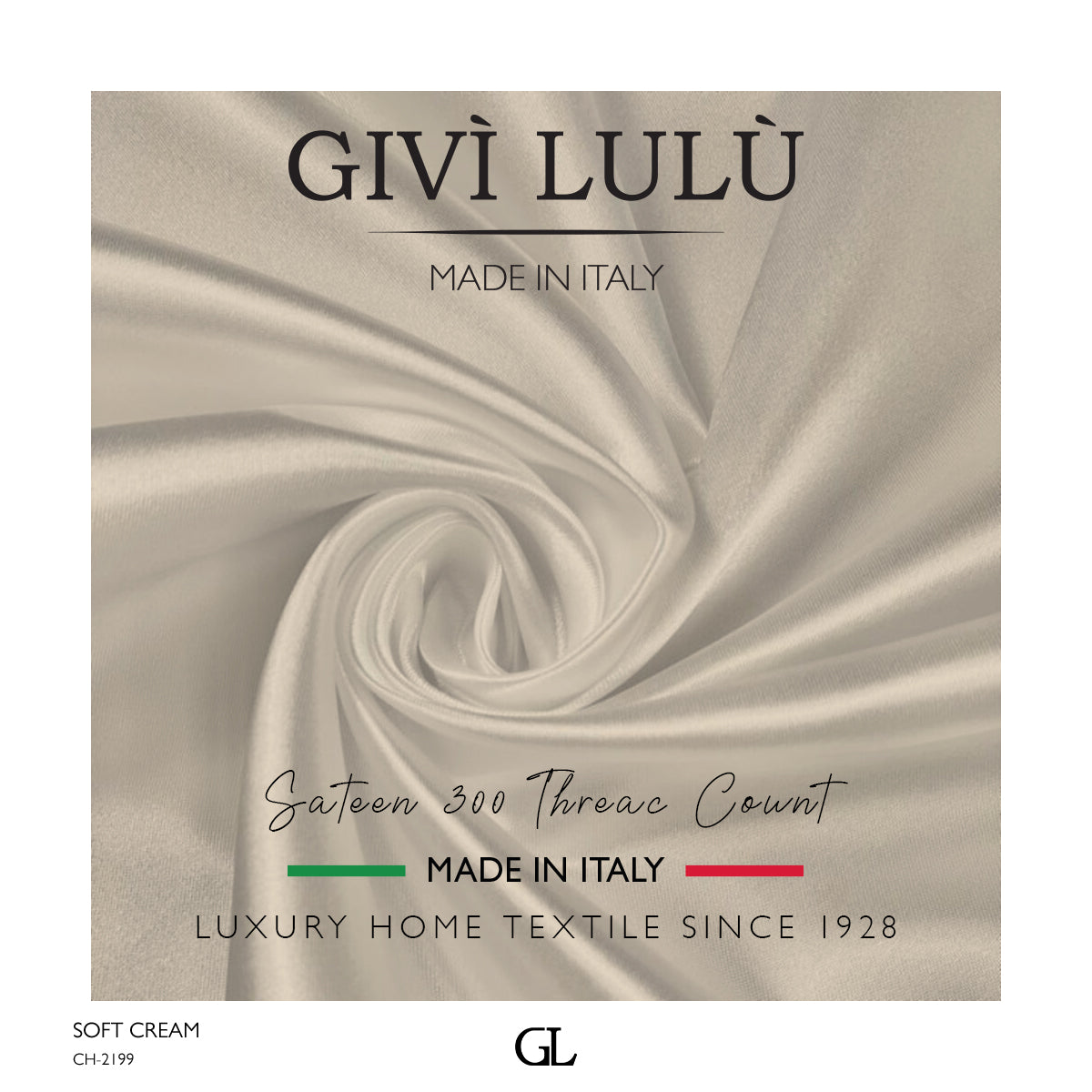 300 Thread Count Sateen Fabrics - SOFT CREAM