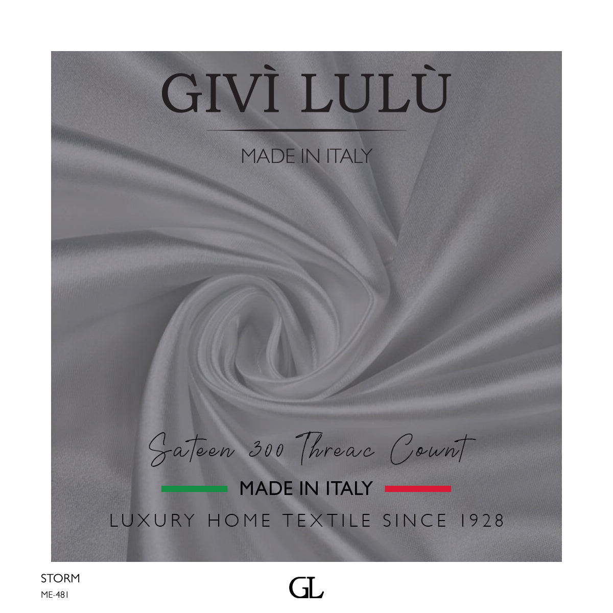 300 Thread Count Sateen Fabrics - STORM