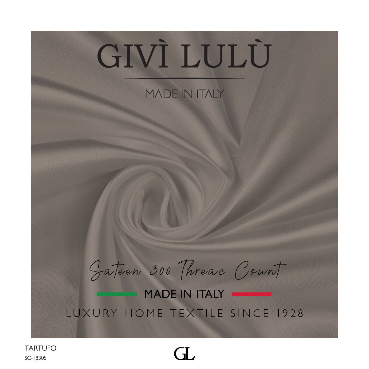 300 Thread Count Sateen Fabrics - TARTUFO