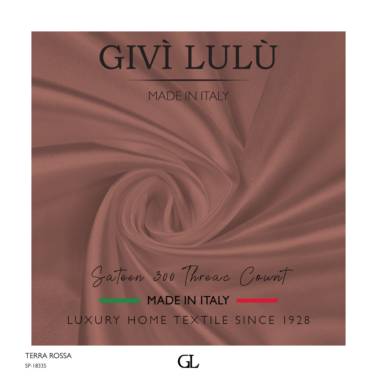 300 Thread Count Sateen Fabrics - terra rossa